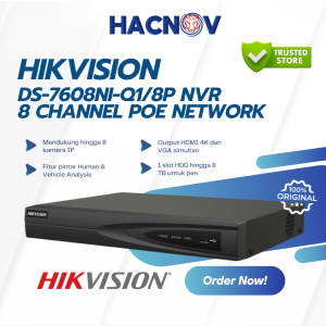 Hikvision DS-7608NI-Q1/8P NVR – 8 Channel PoE Network